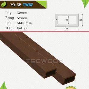 Thanh lam gỗ nhựa TecWood TW57-Coffee