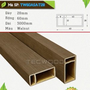 Thanh lam gỗ nhựa TecWood TW60ASA-T28 màu Coffee