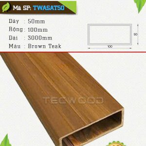 Thanh lam gỗ nhựa TecWood TWASAT50 màu Brown Teak