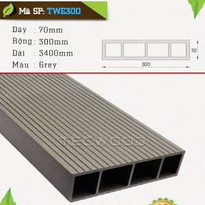 Thanh lam gỗ nhựa TecWood TWE300-Grey
