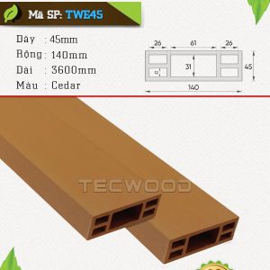 Thanh lam gỗ nhựa TecWood TWE45-Cedar
