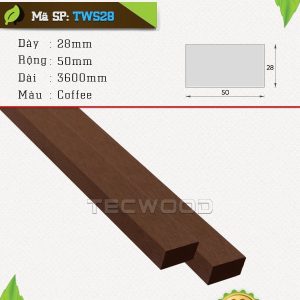 Thanh lam gỗ nhựa TecWood TWS28-Coffee