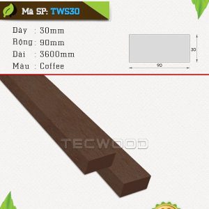 Thanh lam gỗ nhựa TecWood TWS30 - Coffee