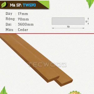 Thanh lam gỗ nhựa TecWood TWS70-Cedar