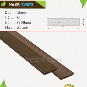 Thanh lam gỗ nhựa TecWood TWS72-Walnut