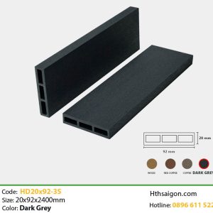 Lam Gỗ Nhựa TPWood HD20x92 Dark Grey