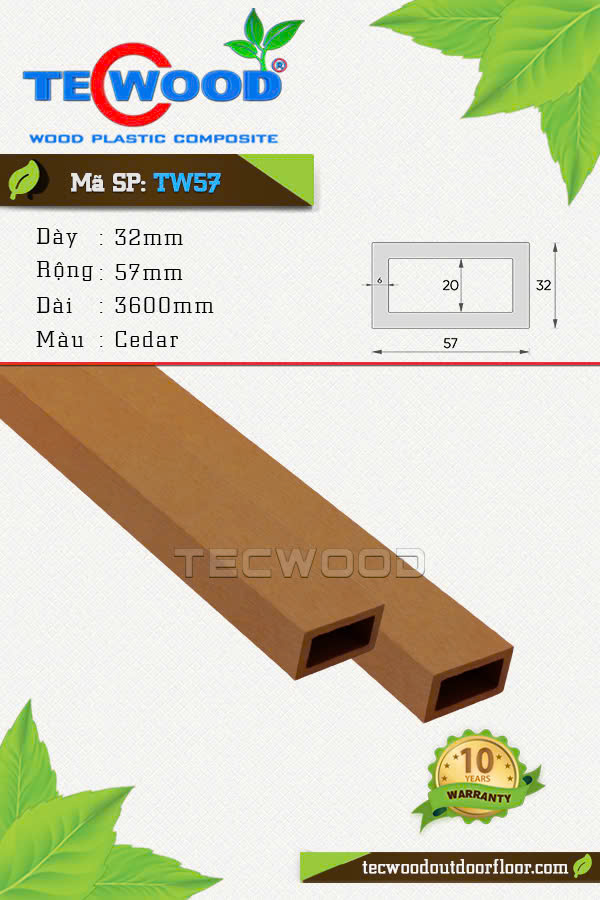 Thanh lam TecWood TW57-Cedar