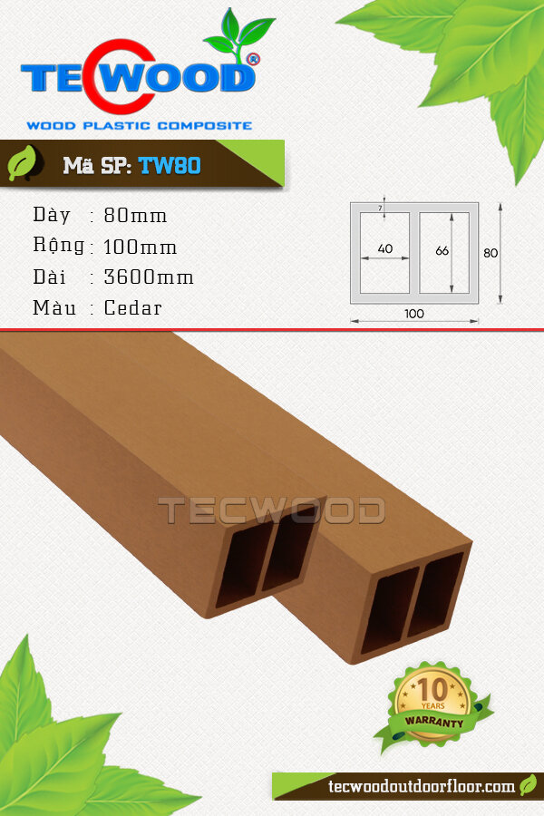 Thanh lam TecWood TW80-Cedar