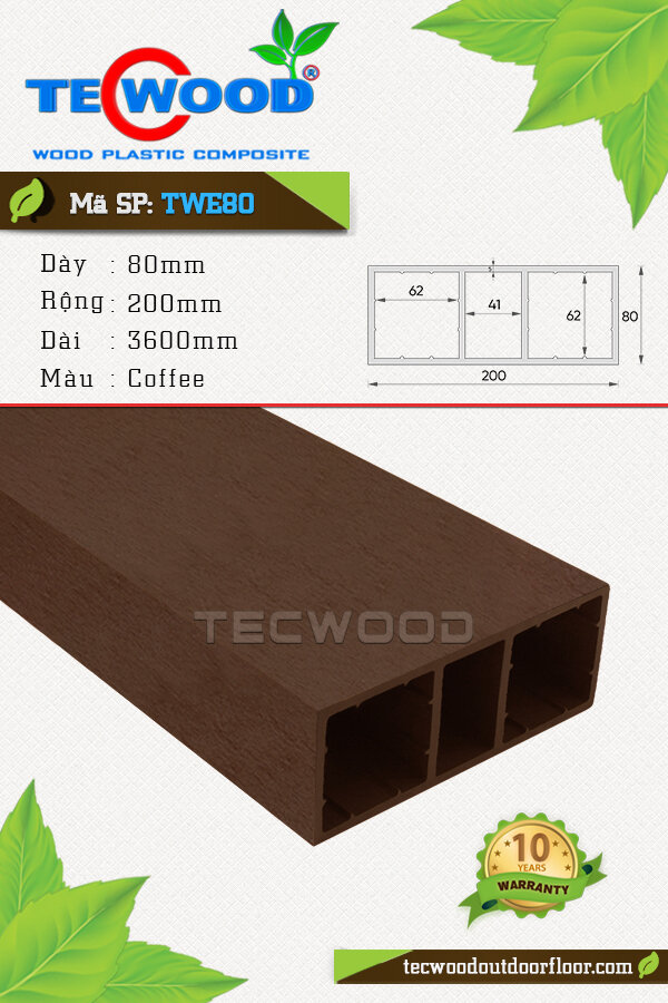Thanh lam TecWood TWE80-Coffee