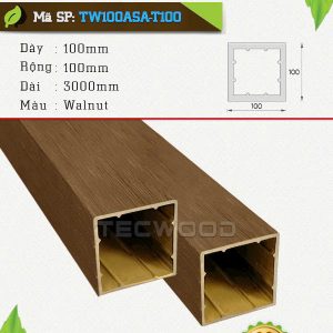Trụ cột gỗ nhựa TecWood TW100ASA-T100 màu Walnut