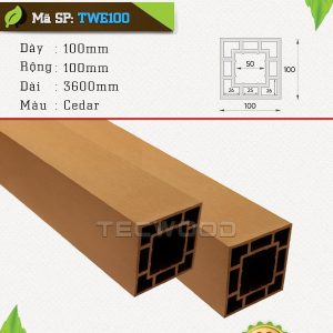 Trụ cột gỗ nhựa TecWood TWE100-Cedar