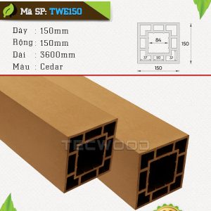 Trụ cột gỗ nhựa TecWood TWE150-Cedar