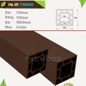 Trụ cột gỗ nhựa TecWood TWE150-Coffee