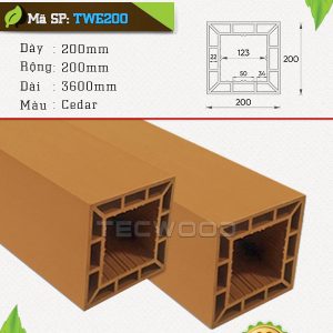 Trụ cột gỗ nhựa TecWood TWE200-Cedar