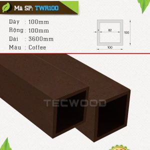 Trụ cột gỗ nhựa TecWood TWR100-Coffee