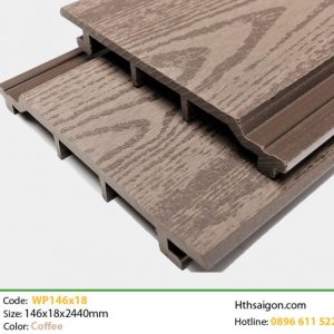 Gỗ Nhựa Ốp Tường, Trần TPWood WP146x18 Coffee