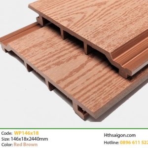 Gỗ Nhựa Ốp Tường, Trần TPWood WP146x18 Red Brown